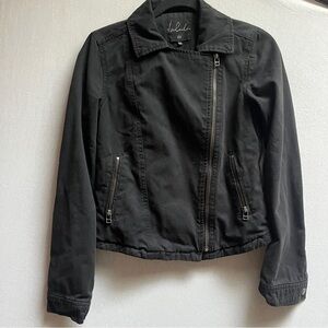 Talula Women's Black Asymmetrical Zip Moto Jacket Sz XS
